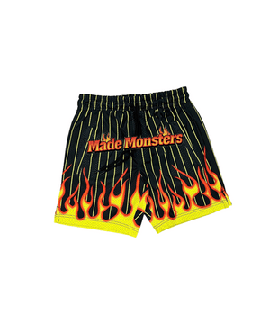 "Monster Jam 84" Flame Mesh Shorts